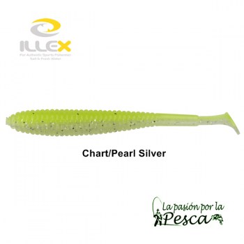 I SHAD 3,8 TAIL CHART PEARL SILVER